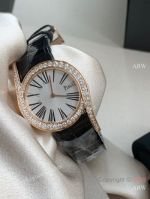 High Quality Replica PIAGET LIMELIGHT GALA Black American Crocodile Leather Strap White Face Dial Rose Gold Case Watch 32mm